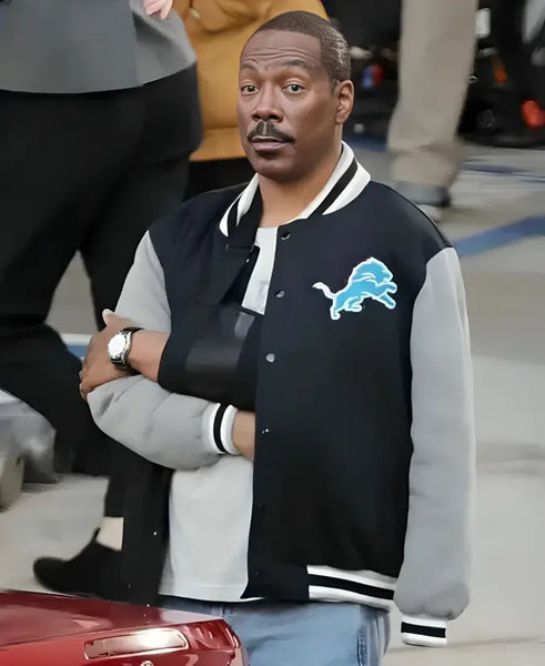 Beverly Hills Cop Detroit Lions Varsity good Jacket