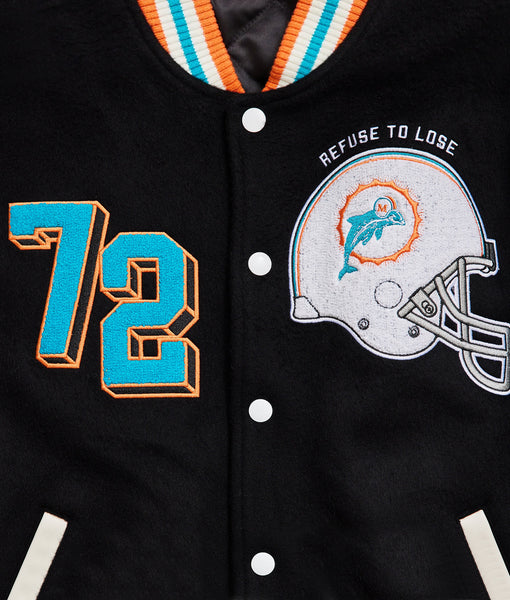 Miami Dolphins Fashion Printed Varsity Jacket