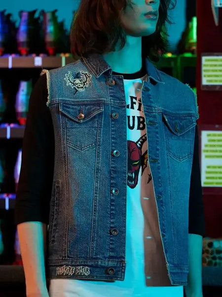 Stranger Things Eddie Munson Leather Biker Jacket