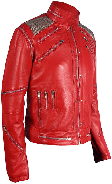 Pop Singer Michael Jackson Silver Leather Jacket - The Genuine Leather