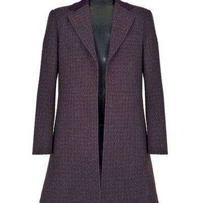 GREGG Women's 2023 Winter Wool Coats Open Front Lapel Notched Collar  Single-Breasted Long Trench Pea Coat with Pockets