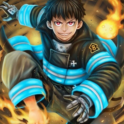 Shinra Kusakabe Manga Series Fire Force Blue Bomber Jacket - Kara Hub