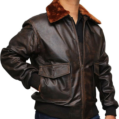 Men's Leather Bomber Jacket | Bomber Jackets For Men - Kara Hub